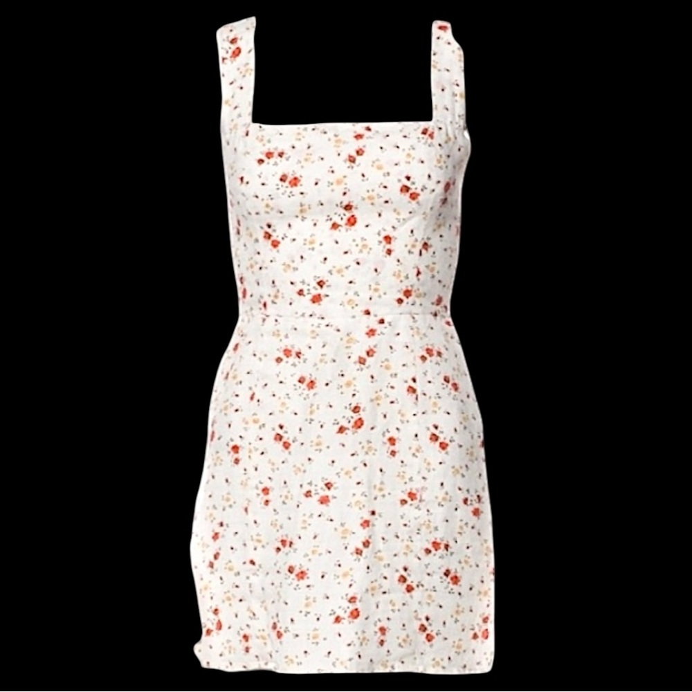 Reformation Brigitte 100% Linen Floral Print Mini Dress | Size 4 | NWOT